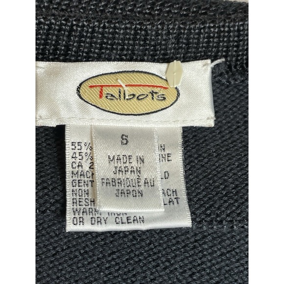 Talbots Vintage Top Women's Small Black‎ Short Sleeve y2k 90s - Picture 3 of 6